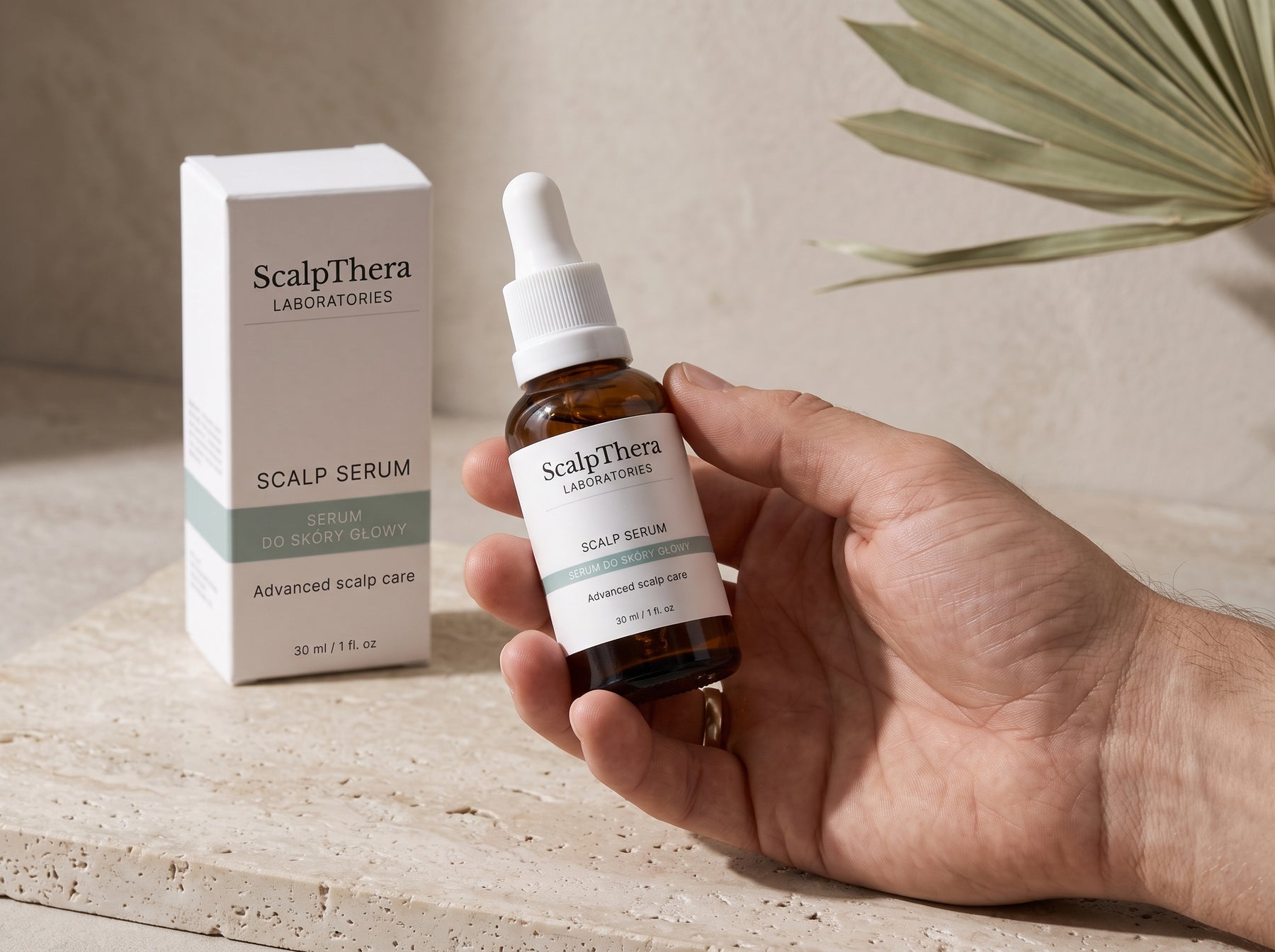 ScalpThera serum i opakowanie produktu